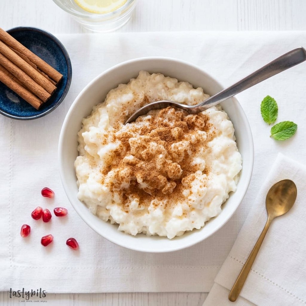 Rice Pudding with Cinnamon and Sugar