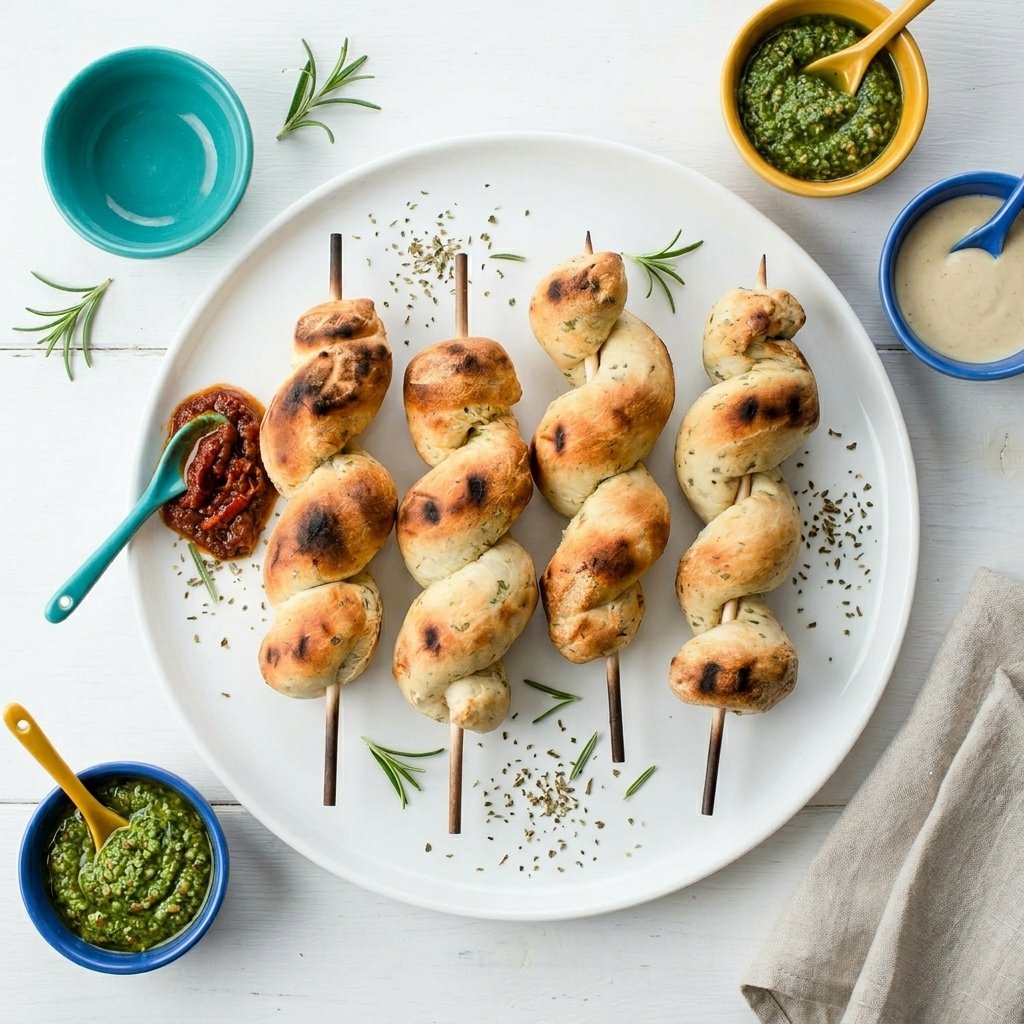 Classic Stick Bread with various Dips