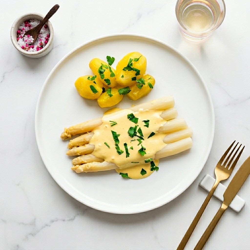 Classic White Asparagus with Hollandaise