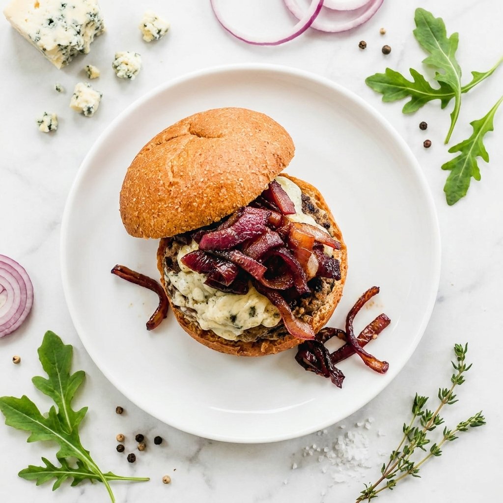 Blue Cheese and Black Pepper Burger