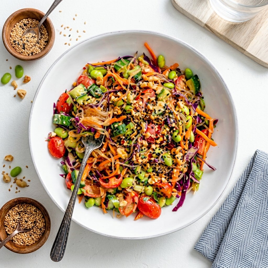 Zesty Glass Noodle Salad with Peanut Dressing