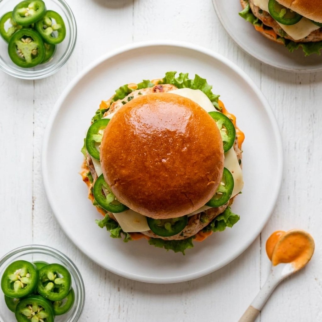 Jalapeño Pepper Jack Burger