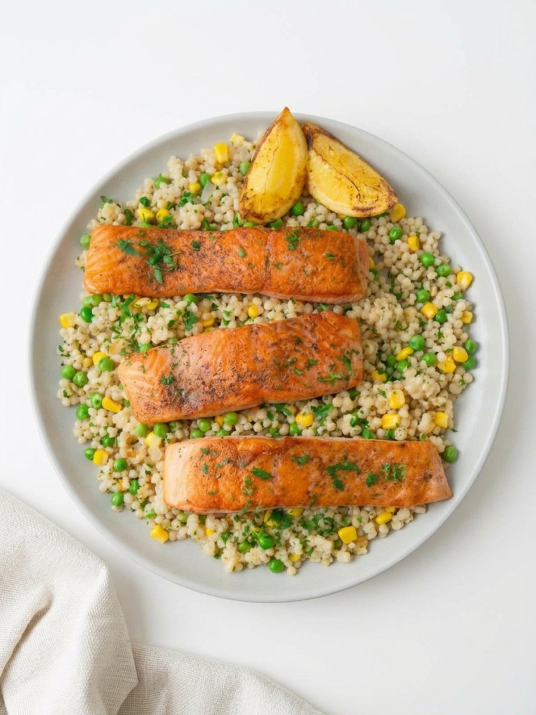 Grilled Salmon Fillets with Couscous