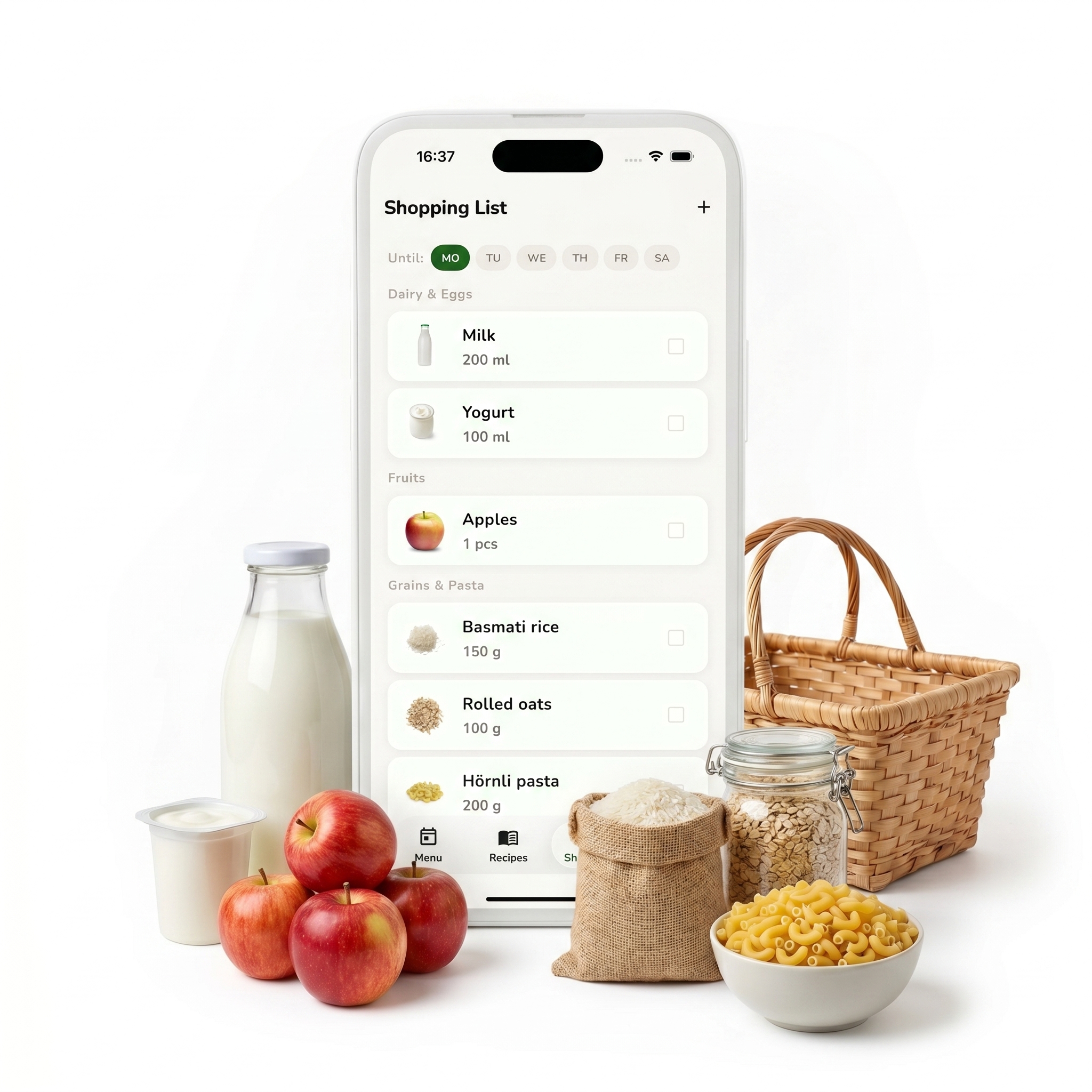 A shopping list that builds itself